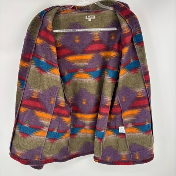Angderson Southwestern Aztec Print Full Zip Fleece Jacket Size Large - Picture 8 of 10